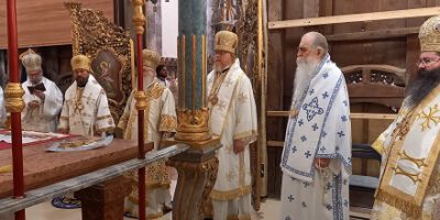 Епископ бачки Иринеј на литургијском сабрању у Будимпешти